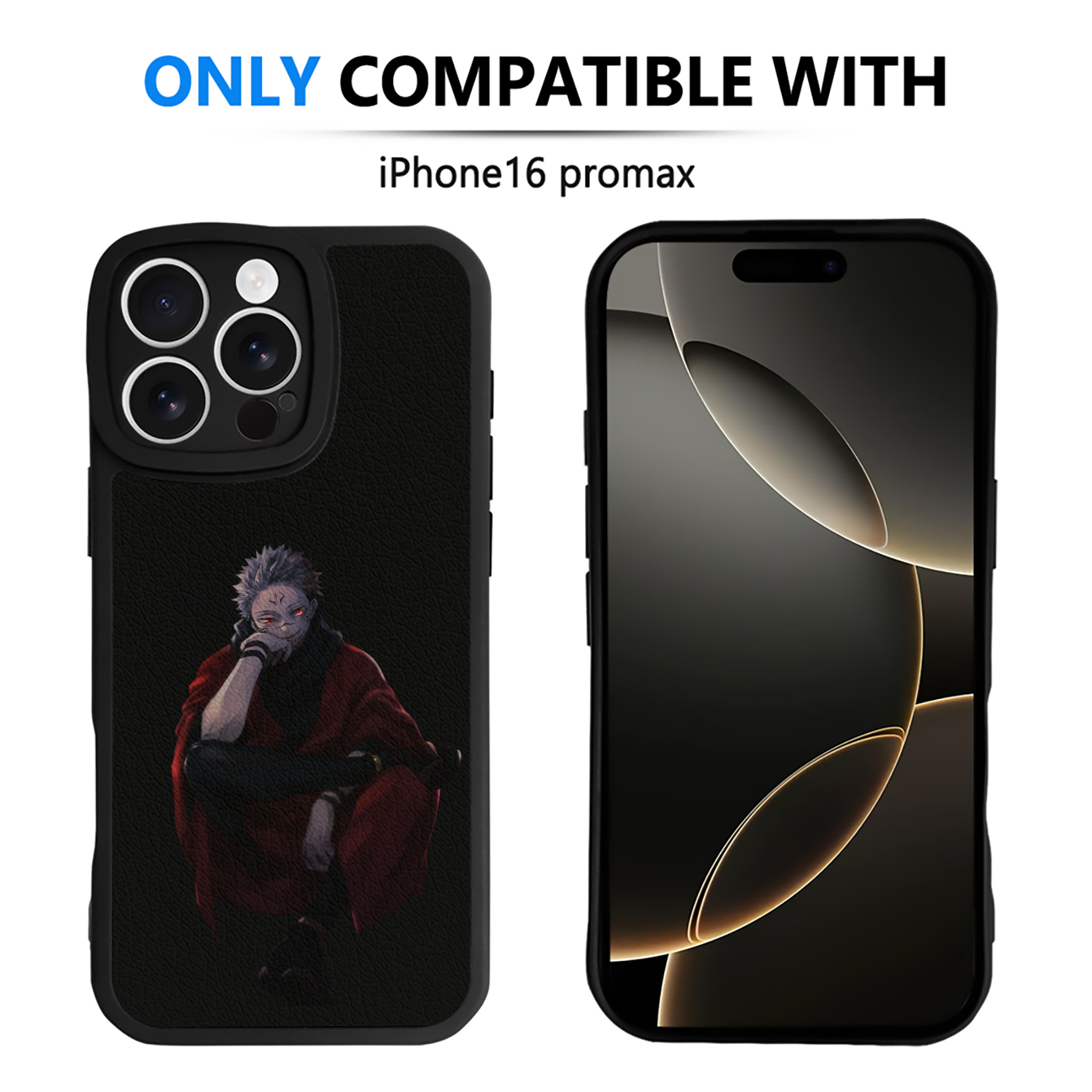 （画像用） 呪術廻戦 Jujutsu Kaisen 【iPhone 16シリーズ対応】シリコンスマホケース（レザー調） 材質：シリコン